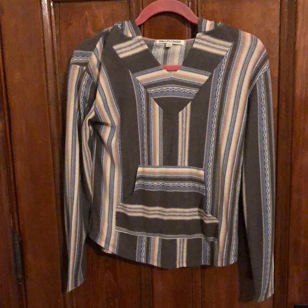 Striped hoodie shirt